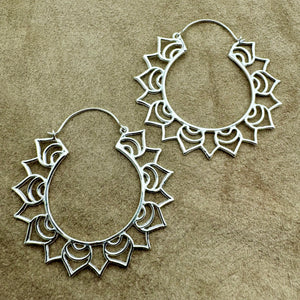 Sunburst Hoops - L/Silver