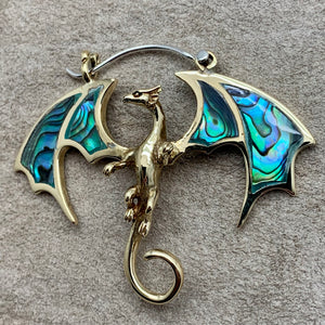 Abalone Dragons - M/Brass w/Abalone