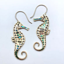 Load image into Gallery viewer, Seahorses - L/Brass &amp; Abalone