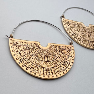 Egyptian Hoops - L/Brass