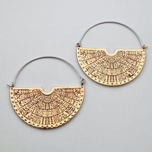 Egyptian Hoops - L/Brass