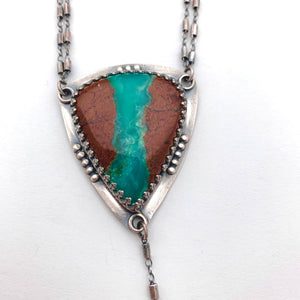 Azteca - Chrysoprase and Sterling Silver Necklace