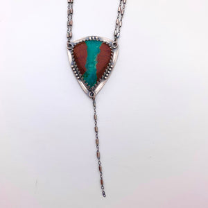 Azteca - Chrysoprase and Sterling Silver Necklace