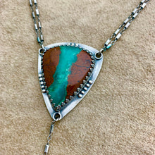 Load image into Gallery viewer, Azteca - Chrysoprase and Sterling Silver Necklace