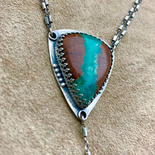 Load image into Gallery viewer, Azteca - Chrysoprase and Sterling Silver Necklace