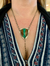 Load image into Gallery viewer, Azteca - Chrysoprase and Sterling Silver Necklace