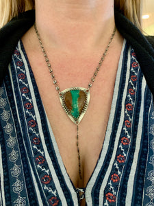 Azteca - Chrysoprase and Sterling Silver Necklace