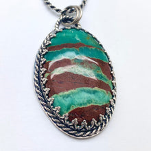 Load image into Gallery viewer, Dionysus - Chrysoprase and Sterling Silver Necklace