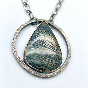 Alchemist - Feather Pyrite and Sterling Silver Necklace