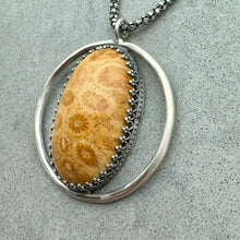 Load image into Gallery viewer, Kavi - Fossil Coral and Sterling Silver Necklace