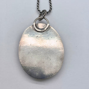 Halo - Golden Sheen Obsidian and Sterling Silver Necklace