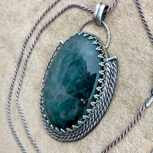 Load image into Gallery viewer, Helena - Gray Moonstone and Sterling Silver Necklace