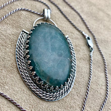 Load image into Gallery viewer, Helena - Gray Moonstone and Sterling Silver Necklace