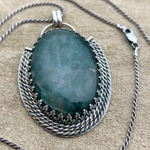 Load image into Gallery viewer, Helena - Gray Moonstone and Sterling Silver Necklace