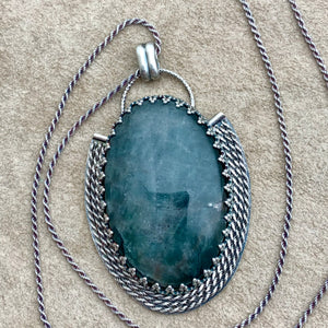 Helena - Gray Moonstone and Sterling Silver Necklace