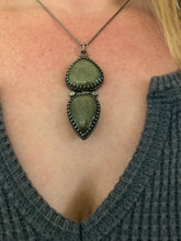 Load image into Gallery viewer, Sephora - Golden Sheen Obsidian and Sterling Silver Necklace