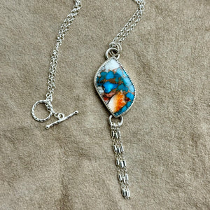 Navani - Mohave Copper Turquoise and Sterling Silver Necklace