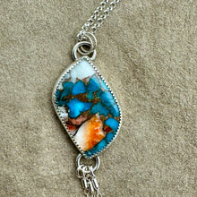 Load image into Gallery viewer, Navani - Mohave Copper Turquoise and Sterling Silver Necklace