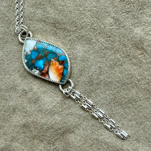 Load image into Gallery viewer, Navani - Mohave Copper Turquoise and Sterling Silver Necklace