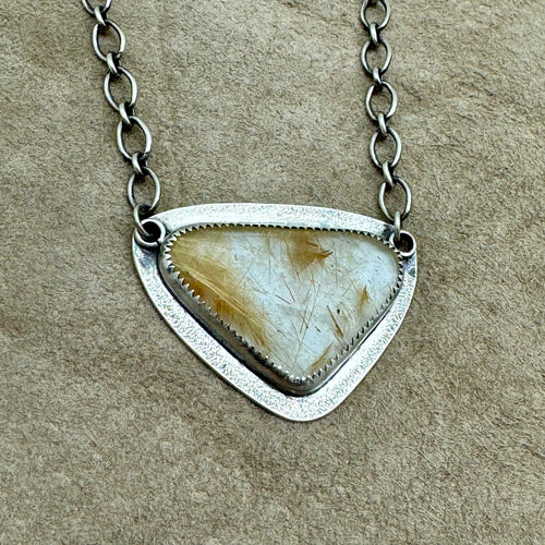 Nella - Rutilated Quartz and Sterling Silver Necklace