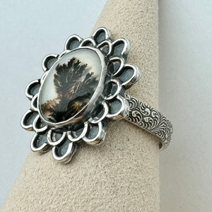 Dendrite Ring (Size 7) - Flower Power