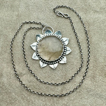 Load image into Gallery viewer, Sunflower - Rutilated Quartz and Sterling Silver Necklace