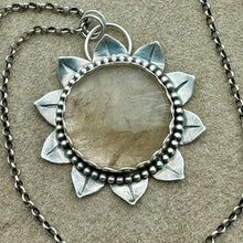 Load image into Gallery viewer, Sunflower - Rutilated Quartz and Sterling Silver Necklace