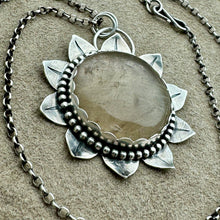 Load image into Gallery viewer, Sunflower - Rutilated Quartz and Sterling Silver Necklace