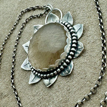 Load image into Gallery viewer, Sunflower - Rutilated Quartz and Sterling Silver Necklace