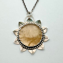 Load image into Gallery viewer, Sunflower - Rutilated Quartz and Sterling Silver Necklace