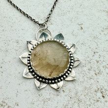 Load image into Gallery viewer, Sunflower - Rutilated Quartz and Sterling Silver Necklace