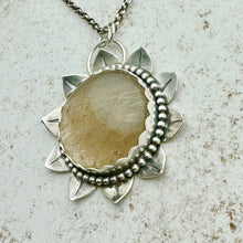 Load image into Gallery viewer, Sunflower - Rutilated Quartz and Sterling Silver Necklace