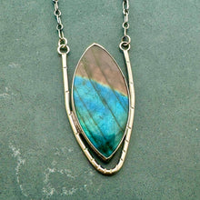 Load image into Gallery viewer, Venus - Labradorite and Sterling Silver Necklace