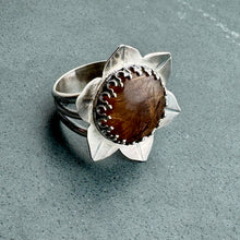 Load image into Gallery viewer, Rutilated Quartz Ring (Size 8.25) - Lotus