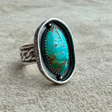 Load image into Gallery viewer, Polychrome Turquoise Ring (Size 7.25) Shadowbox