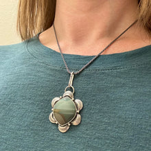 Load image into Gallery viewer, Nova - Serene Blue Mountain Jasper and Sterling Silver Necklace