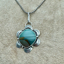 Load image into Gallery viewer, Nova - Serene Blue Mountain Jasper and Sterling Silver Necklace