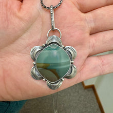 Load image into Gallery viewer, Nova - Serene Blue Mountain Jasper and Sterling Silver Necklace
