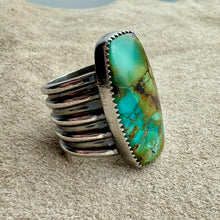 Load image into Gallery viewer, Hidalgo - Jazzy Polychrome Turquoise Ring (Size 6.75)