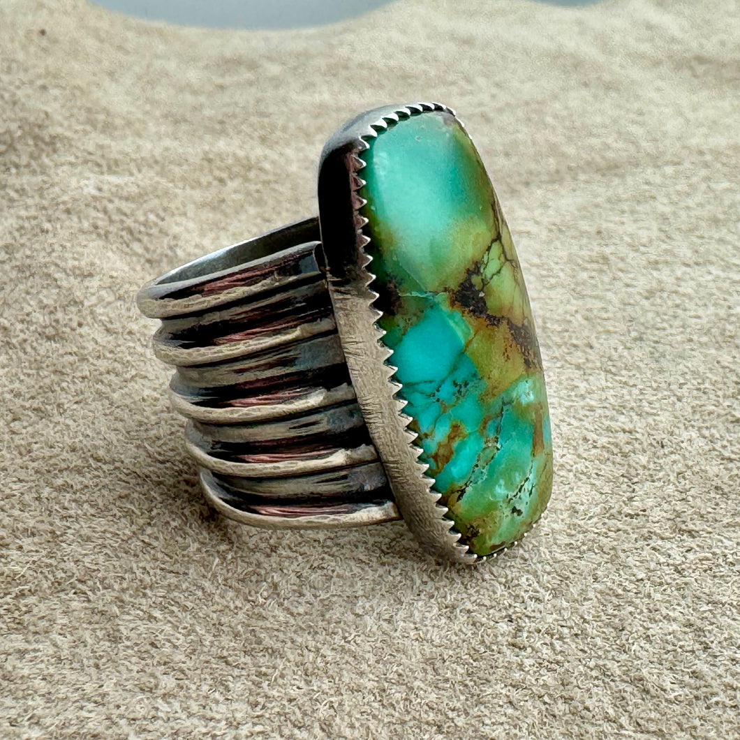 Hidalgo - Jazzy Polychrome Turquoise Ring (Size 6.75)