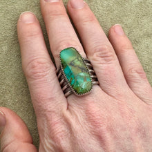 Load image into Gallery viewer, Hidalgo - Jazzy Polychrome Turquoise Ring (Size 6.75)