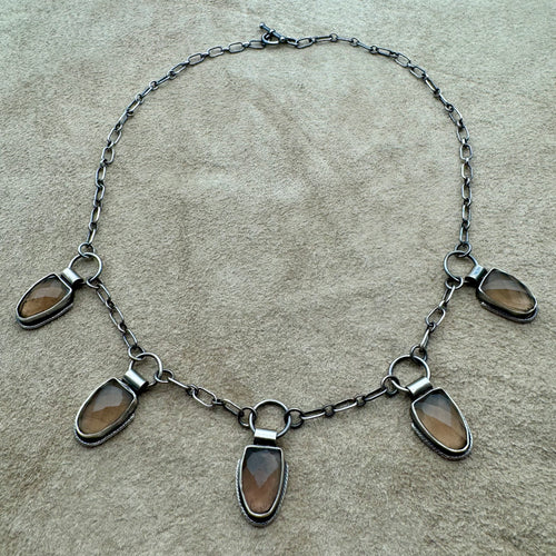 Venus - Smokey Quartz and Sterling Silver Necklace (Copy)
