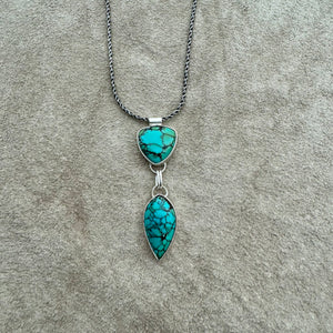 Trina - Polychrome Turquoise and Sterling Silver Necklace