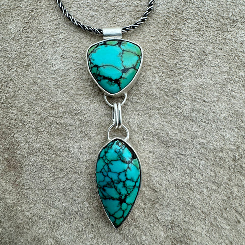 Trina - Polychrome Turquoise and Sterling Silver Necklace