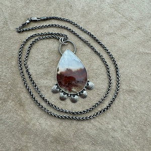 Ophelia - Moss Agate and Sterling Silver Necklace