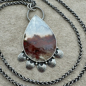 Ophelia - Moss Agate and Sterling Silver Necklace