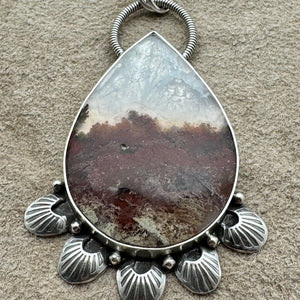 Ophelia - Moss Agate and Sterling Silver Necklace