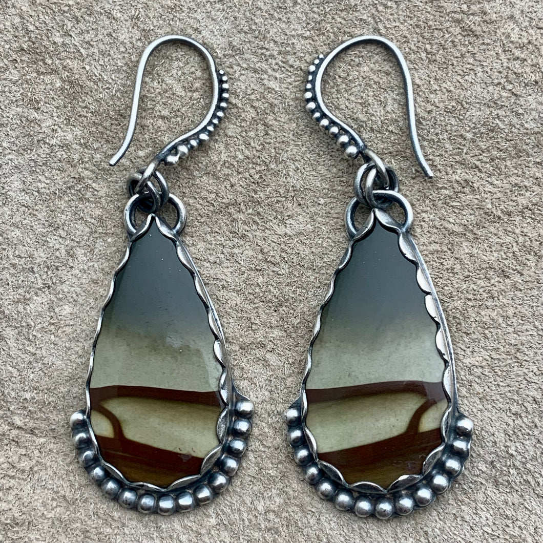 Jaelynn - Polychrome Jasper and Silver Earrings