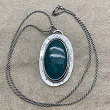 Load image into Gallery viewer, Bellatrix - Neon Apatite and Sterling Silver Necklace