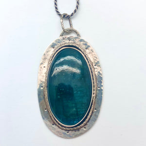 Bellatrix - Neon Apatite and Sterling Silver Necklace